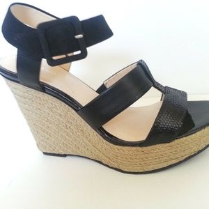 Calvin Klein Women's Ellison  Black Wedge sandals